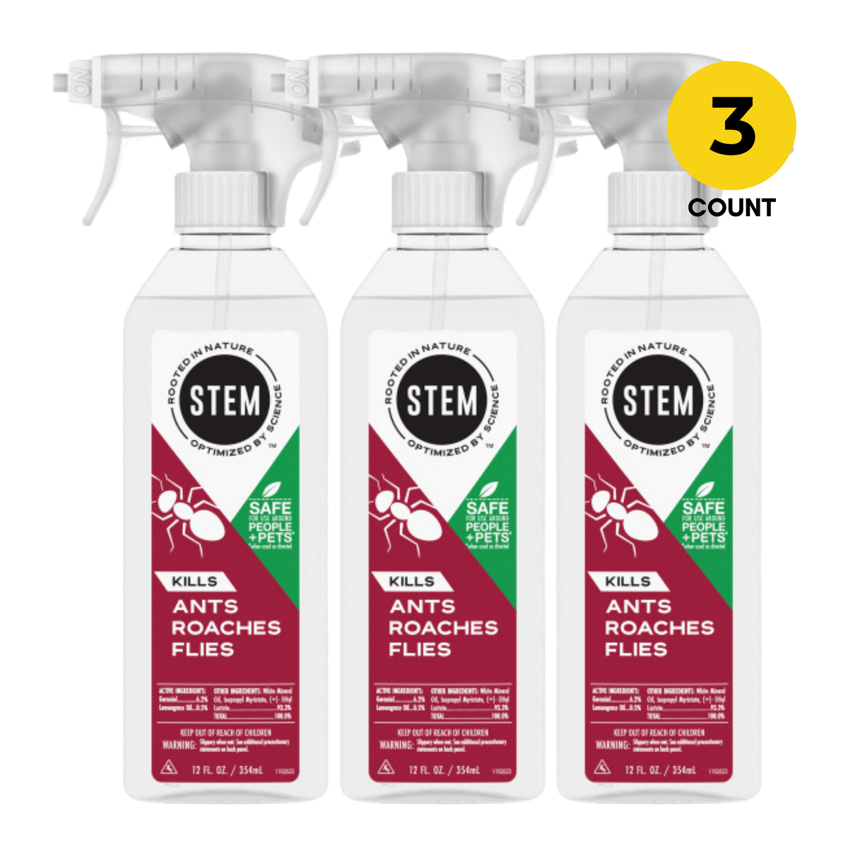 Kills Ants, Roaches, & Flies Bug Spray, 12oz, 3ct Set – STEM for bugs