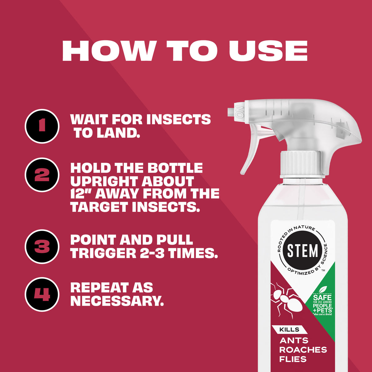 Kills Ants, Roaches, & Flies Bug Spray, 12oz – STEM for bugs