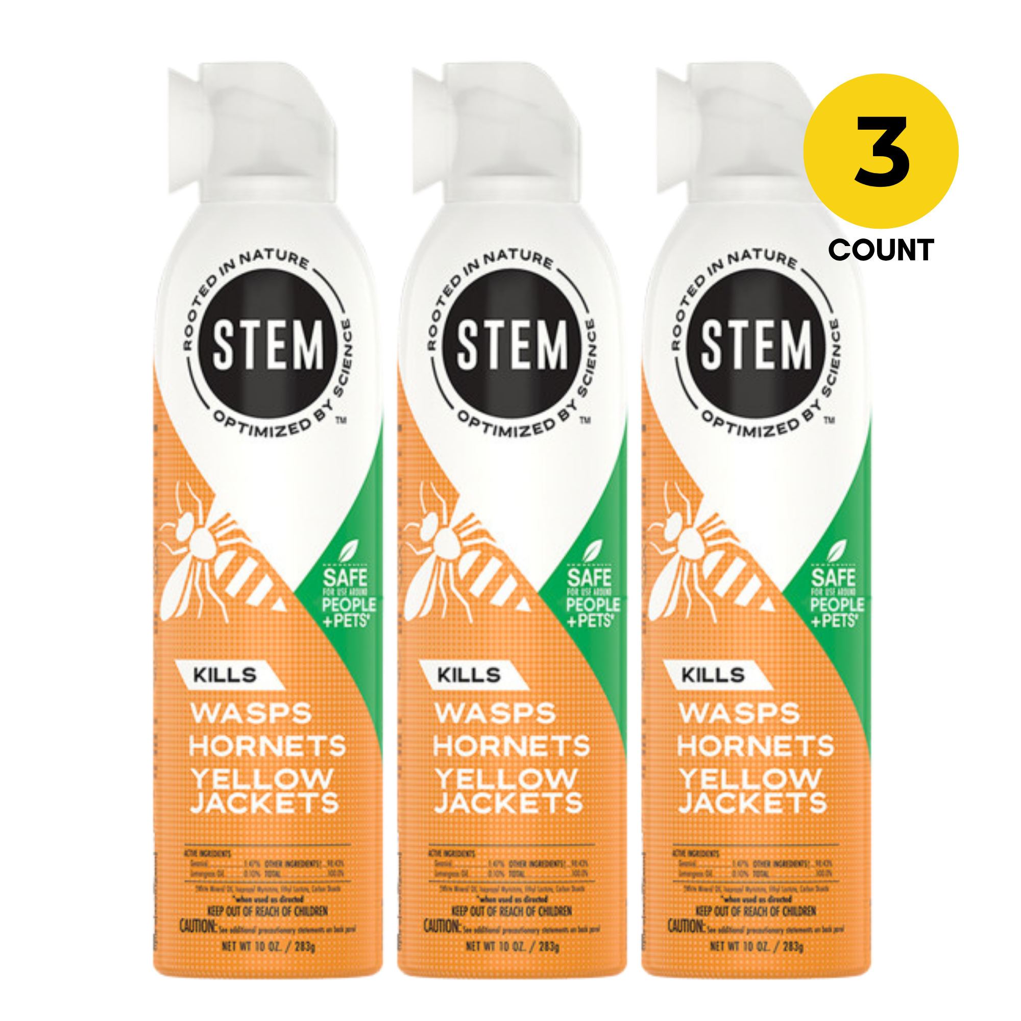 Kills Wasps, Hornets & Yellow Jackets Spray, 10oz, 3ct Set