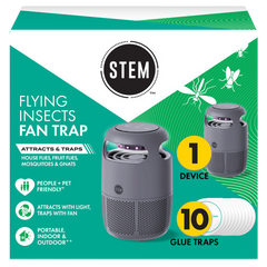 Flying Insects Fan Trap Starter Kit - Device + 10 Refills