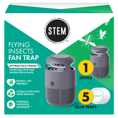 Flying Insects Fan Trap Starter Kit - Device + 5 Refills