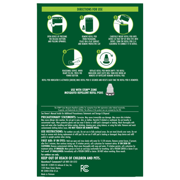 Zone Mosquito Repellent Device Starter Kit with Refill Pod